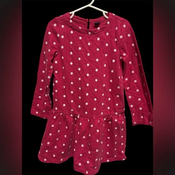GAP Pink and White Polka Dot Toddler Dress size 5