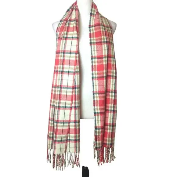 J.Crew Holiday Preppy Tartan Plaid Shawl Scarf Wrap  One size