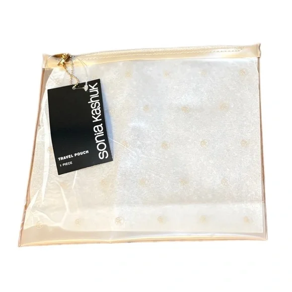 Sonia Kashuk Clear and Gold Travel Pouch
