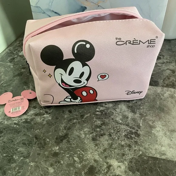 The Creme Disney Mickey‎ and Minnie Make up Bag Light Pink