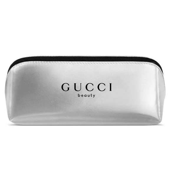 Gucci silver beauty pouch