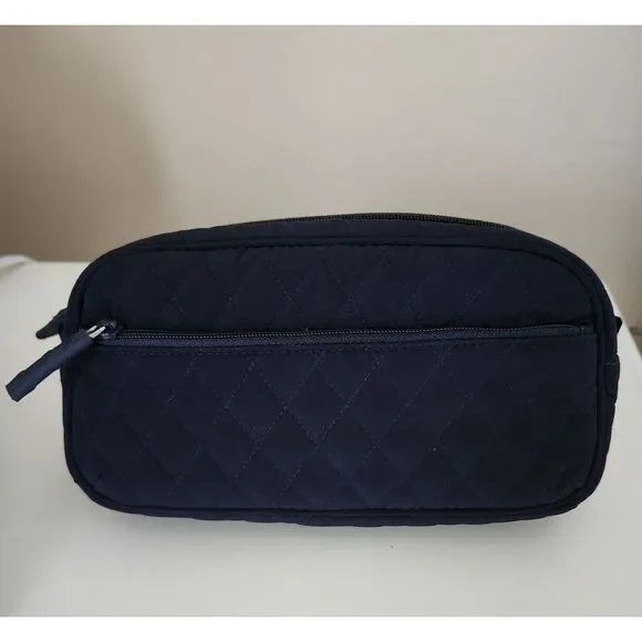 Vera Bradley Womens Lilly Bag Insulated Medication Blue Quilted Make Up Toiletry