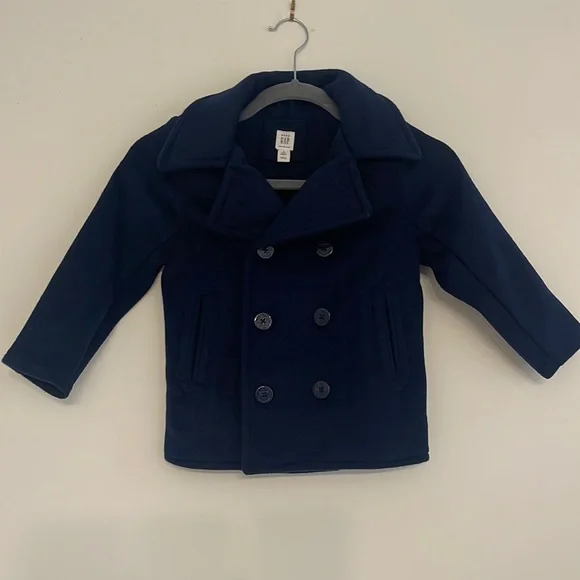 Baby Gap Boys toddler size 4 navy blue pea coat