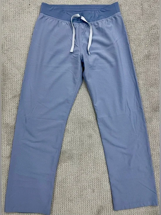 FIGS Blue Scrub Pants Mens Medium Stretch Drawstring Medical Uniform