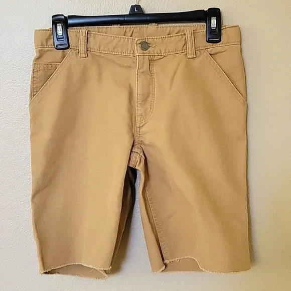 GAP Boys Brown Frayed Hem Shorts Casual Summer Vacation - Size 14