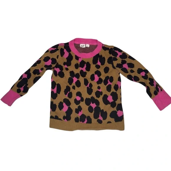 Gap Kids Girls Animal Print Pullover‎ Sweater size XS