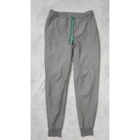 Figs Pants Men Large Tall LT Scrub Jogger Gray Tansen Tapered Drawstring Medical
