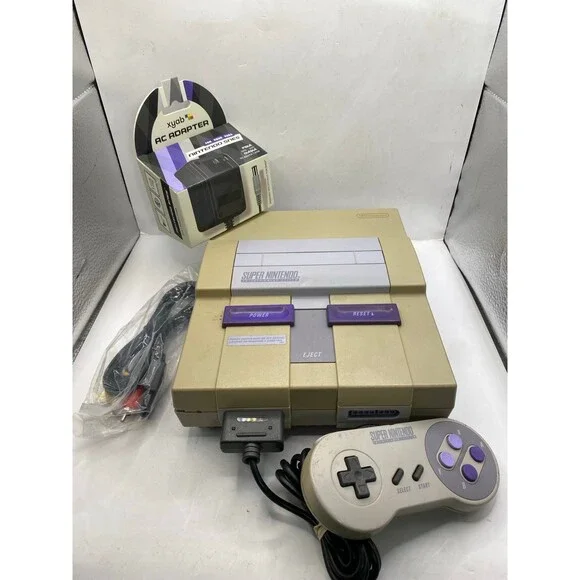 SNES Super Nintendo Entertainment System SNES Console SNS-001 w/ Controller