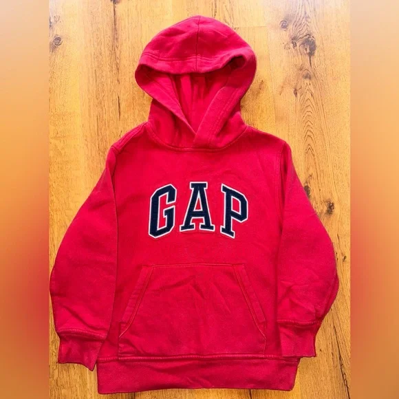 Gap Kids Red Embroidered‎ Hoodie Size Youth Small