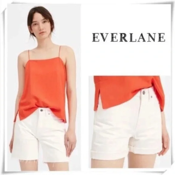 Everlane Relaxed White‎ Denim Short 27