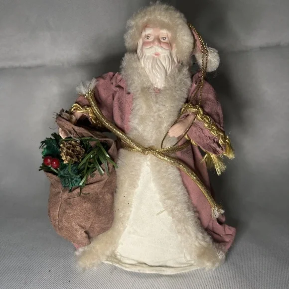vintage‎ Victorian-style Santa Claus Christmas Ornament 6 inches tall