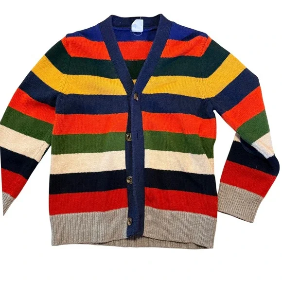 Baby‎ Gap Multicolor Striped Button Front V-Neck Cardigan Sweater 5T Academia