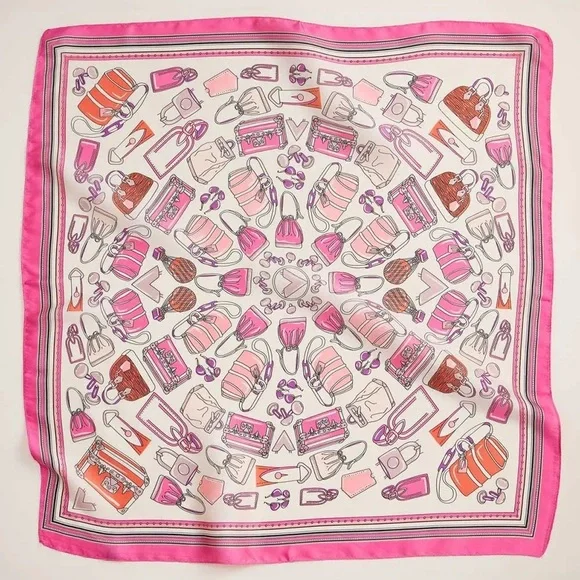 Handbag Print Silky  Scarf -PK