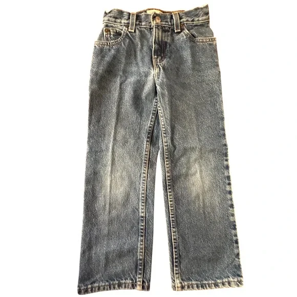 Gap Blue Jeans Easy Fit Kids Size 7 Slim Medium‎ Wash Straight Leg Denim