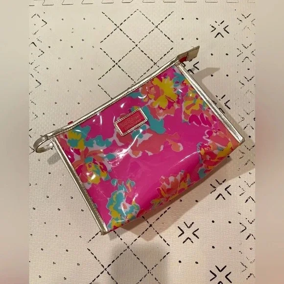 Lilly Pulitzer For‎ ESTEE LAUDER Floral Print Waterproof Cosmetic Bag
