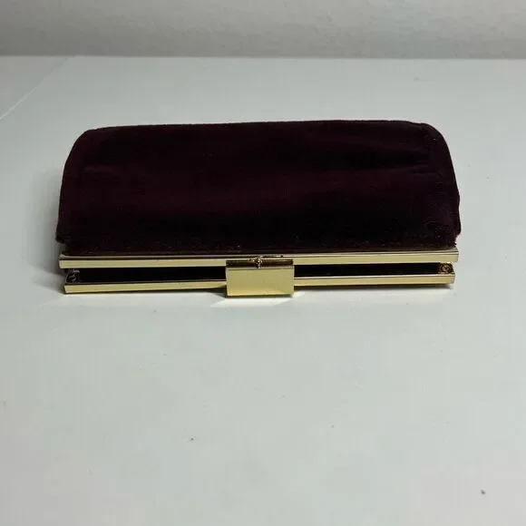 Vintage Estée Lauder Faux Suede Clutch Cosmetic Bag Wallet