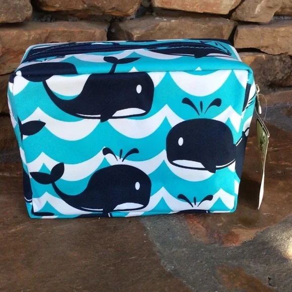NWT Blue Whale Cosmetic Bag