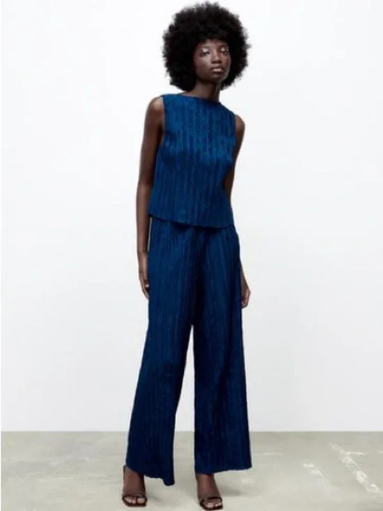 Zara Sleeveless Navy matching set