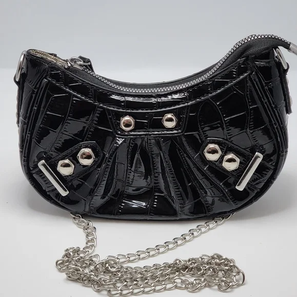 Small Crocodile Embossed Y2K Crossbody Bag