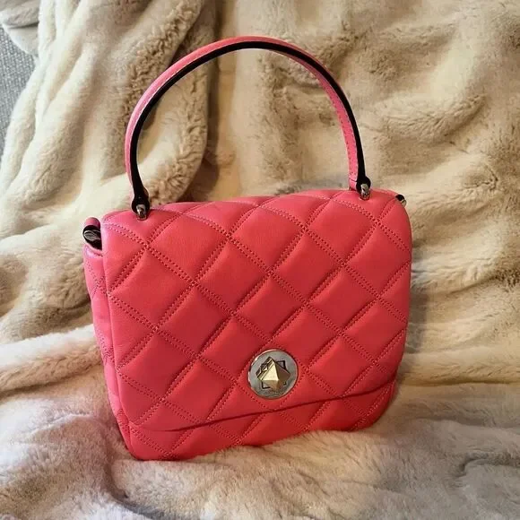 Kate Spade Natalia barbie pink Square Crossbody $360 new m11