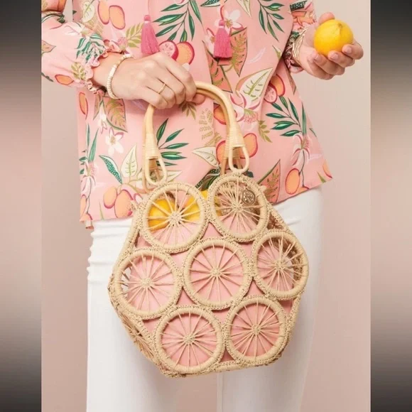 Spartina 449 rattan pink crossbody bag new without tags.