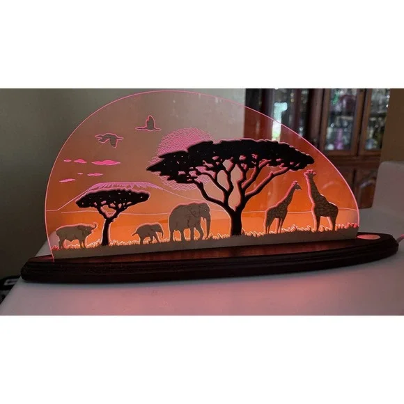 LED‎ Motif Light Safari Schwibbogen Lights Arch Erzgebirge Room Light Decoration