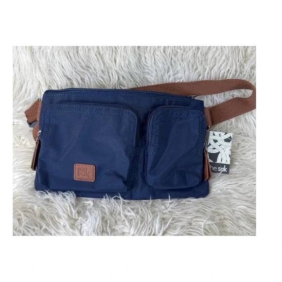 NWT The Sak Esperato Nylon Crossbody Bag Navy Blue Adjustable Strap Travel Beach