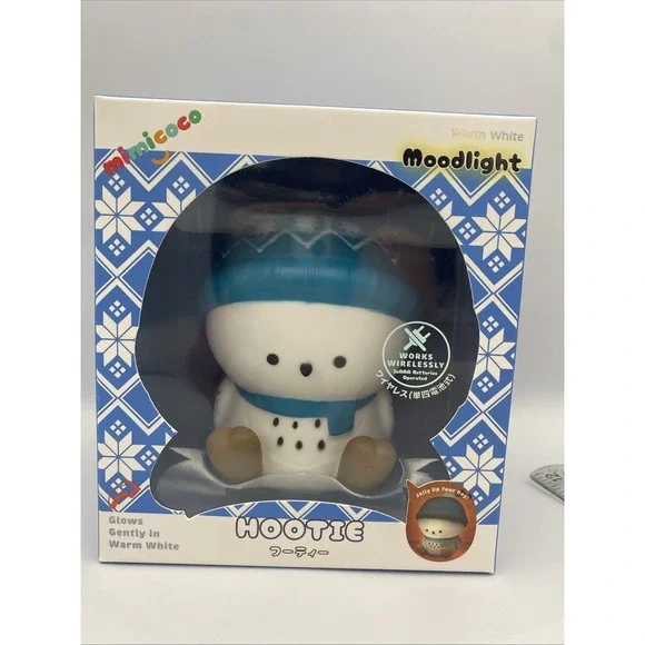 Mood Light Hootie Snow Owl Kids Night Light Winter Warm White Light‎ Batteries