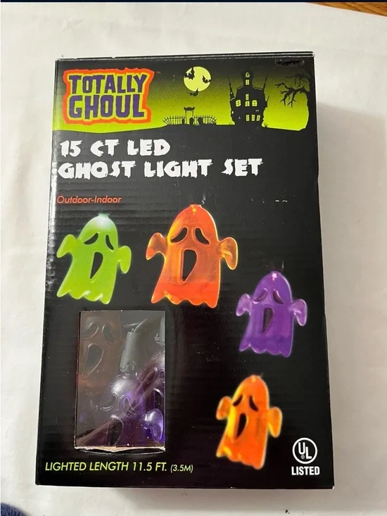 Totally Ghoul 15 ct LED Ghost Light Set - Multicolor
