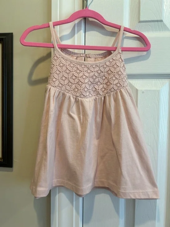 Carter’s Pink Crochet Flowy Tank Top