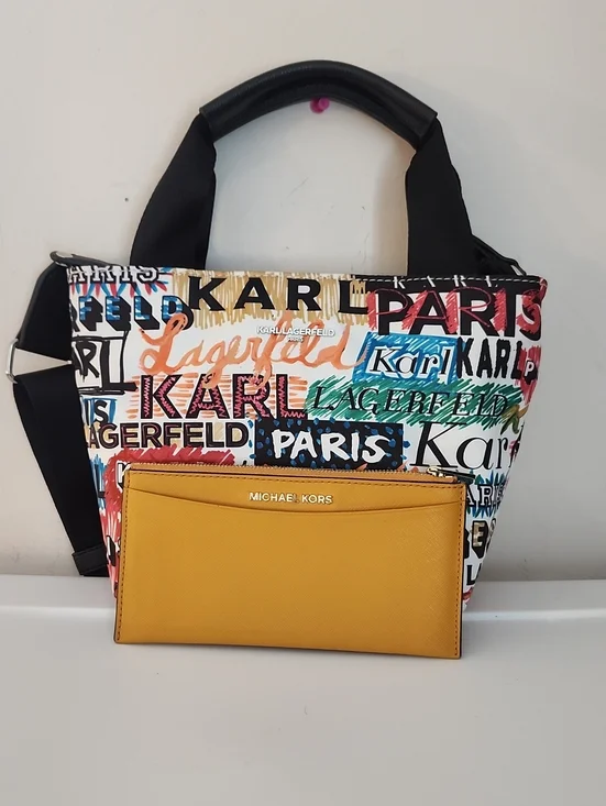Karl Lagerfeld Paris Amour Crossbody w/Free Michael Kors Card Holder/Wallet