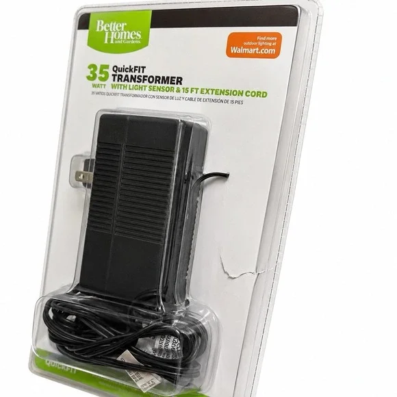 Better Homes & Gardens QuickFIT 35W Transformer Light Sensor 15ft Extension Cord