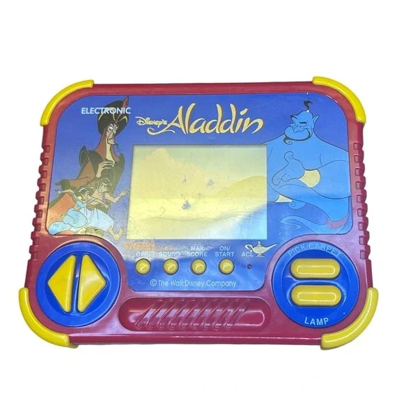 Tiger Electronics Aladdin Handheld Game Red‎ Plastic Vintage 1990