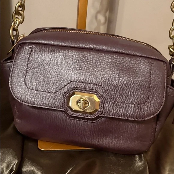 Coach Campbell Turnlock Leather Camera bag