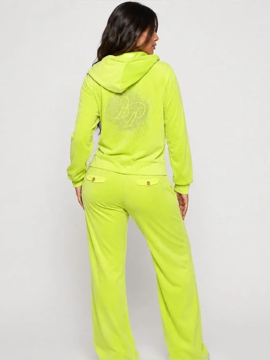 Baby Phat Velour Tracksuit Set Neon Green Y2K Womens‎ 3X Matching
