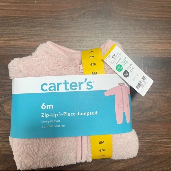 Carter’s 6M Zip-Up Sherpa Jumpsuit – New with Tags