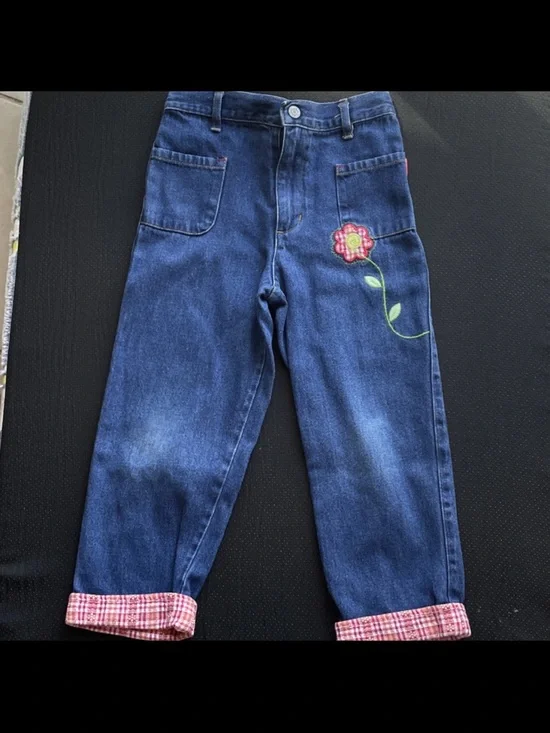 Carter's Blue Denim Jeans with Pink Logo Tag