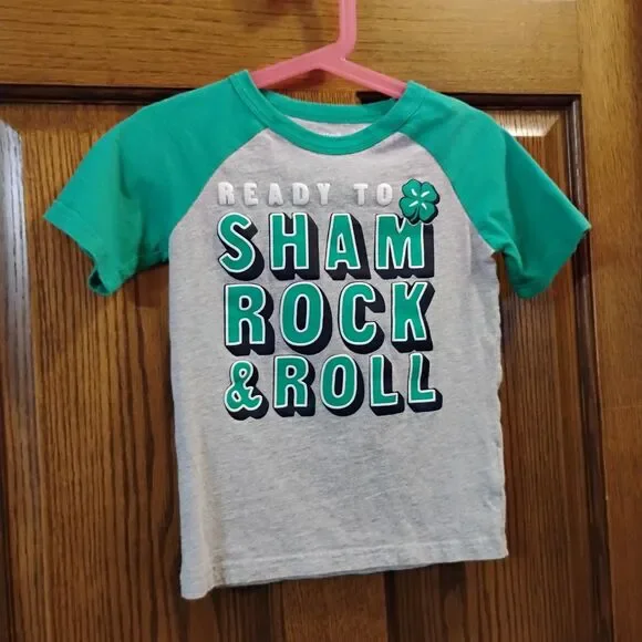 Carter's Ready to Sham Rock and Roll St. Patrick's Day Toddler Tee Size 4