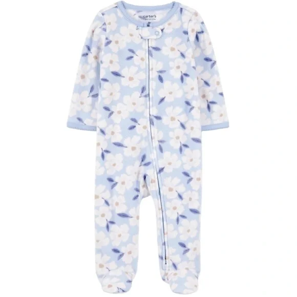 Carter’s Just One You Floral Fleece 2 Way Zip Sleeper
