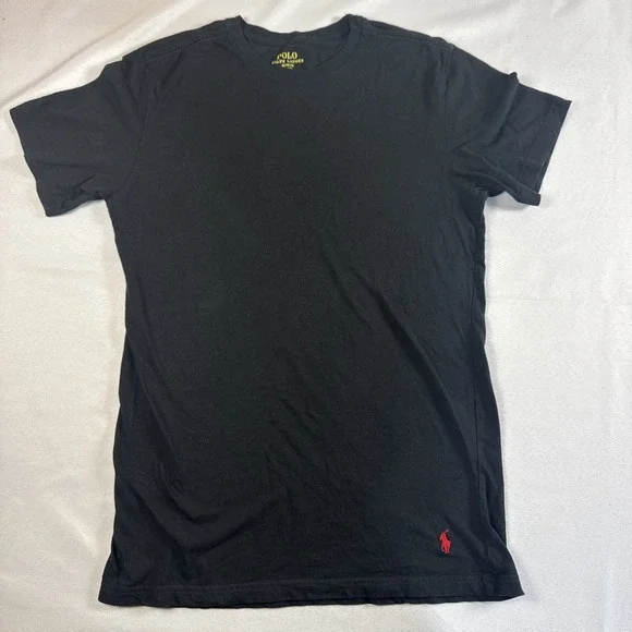 Polo Ralph Lauren Black T-Shirt Size Medium Slim Fit With Pony