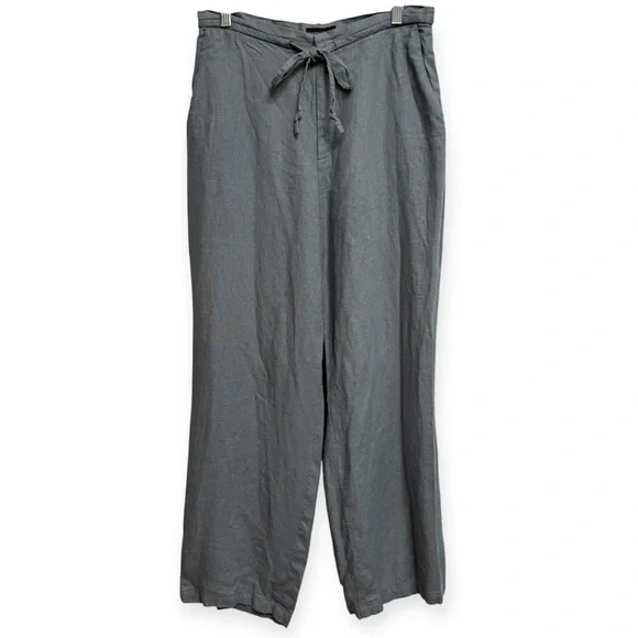 Vintage Banana Republic 100% Linen High Rise Wide Leg Pants Size 10