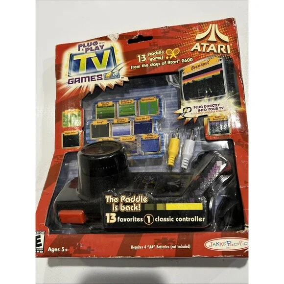 ATARI Plug n PLAY TV Retro Gaming 13 Built in Video Games NEW Breakout PONG Jakk