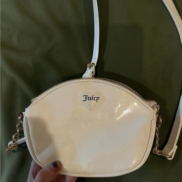 Juicy Couture White Patent Crossbody Purse