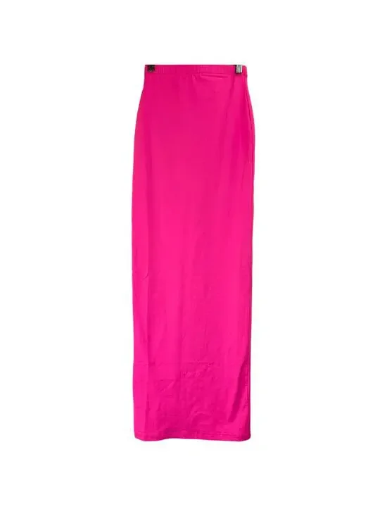 Skims Bright Pink Taffy Recycled Swim Cut Out Long Tube Skirt Size XXS NWT