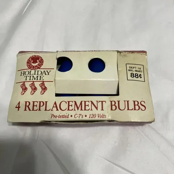 Set of 4 Replacement Outdoor Bulbs C-7’s 120 volts Blue Vintage Bulbs