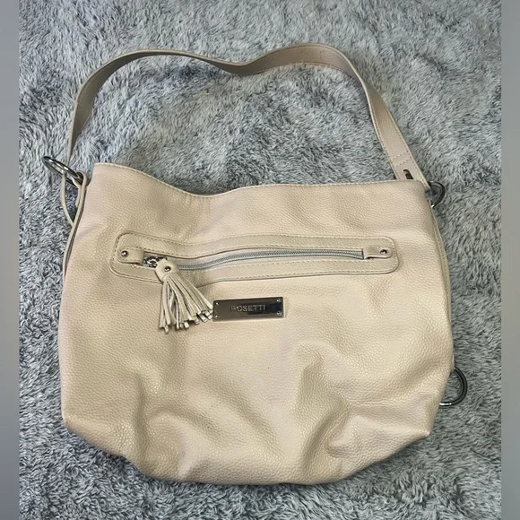 Rosetti‎ Women's Tan Handbag Purse Tassel Shoulder or Crossbody