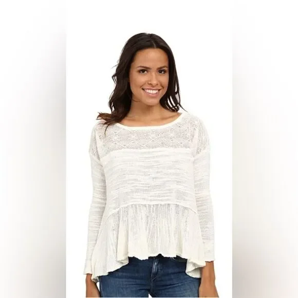 Free People Kristobel Ivory Lace  XS Tunic