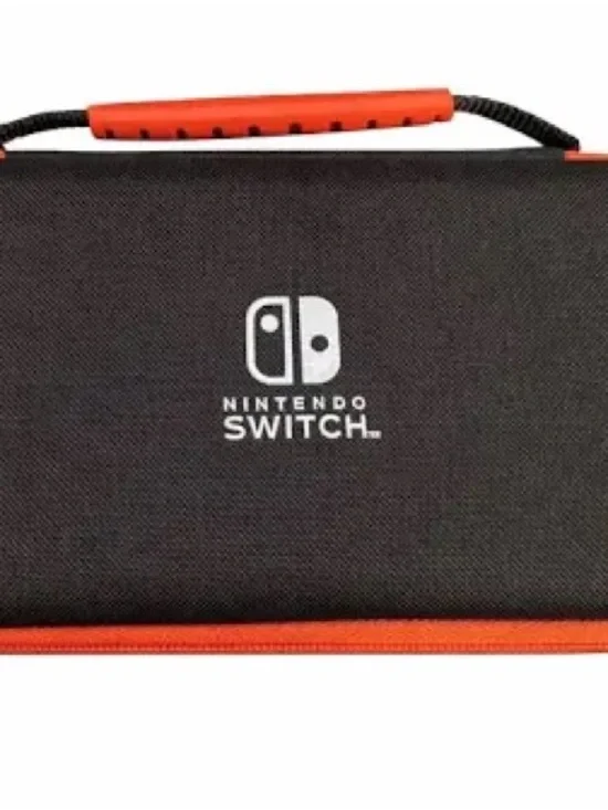Nintendo Switch Black Case with Orange Trim