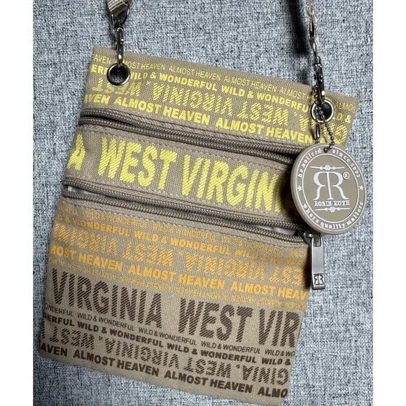 West Virginia Small Cross Body Fabric‎ Bag Purse Robin Ruth 5x7