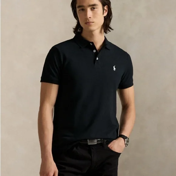 Ralph Lauren Black Polo Shirt, Size XL, Excellent condition!
